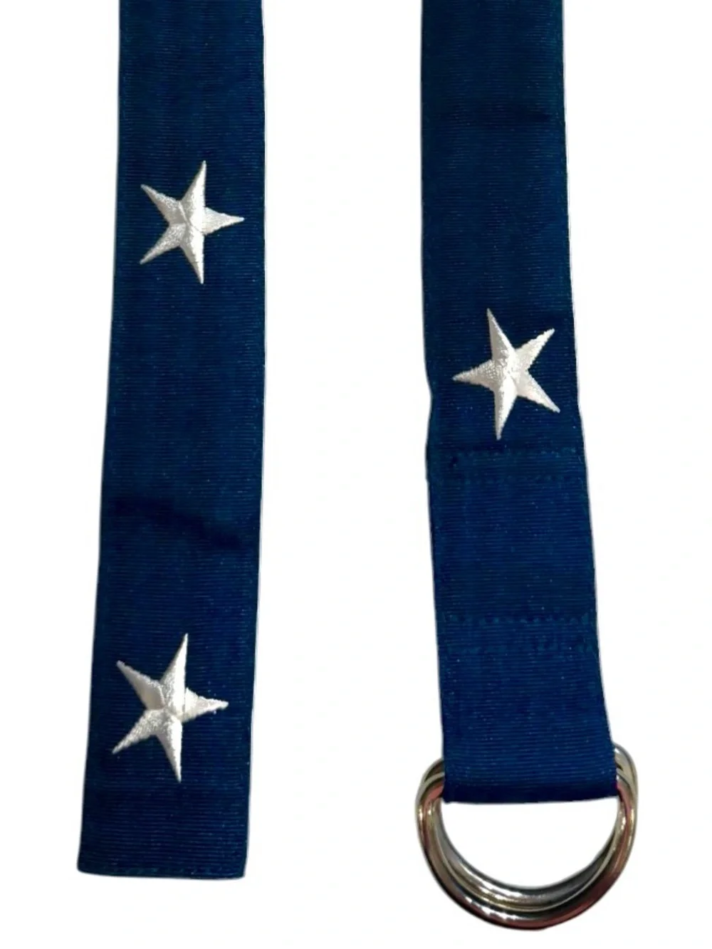 NWOT Vineyard Vines Embroidered Star Double D Ring Belt, 19“